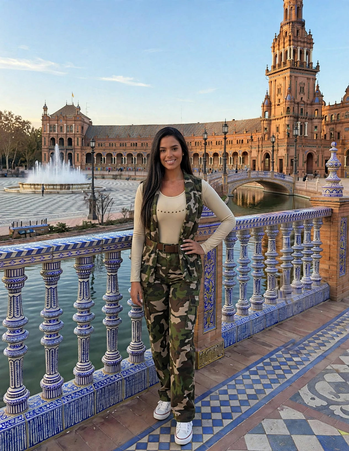 conjunto chaleco y pantalón stradi