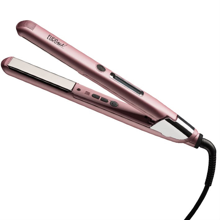 Plancha Profesional EUROstil Rose Gold - Placas Titanio + Control Digital