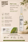Keen Strok Hair Loss Solution R-50 - Ampollas Anticaída Intensivas 15ml