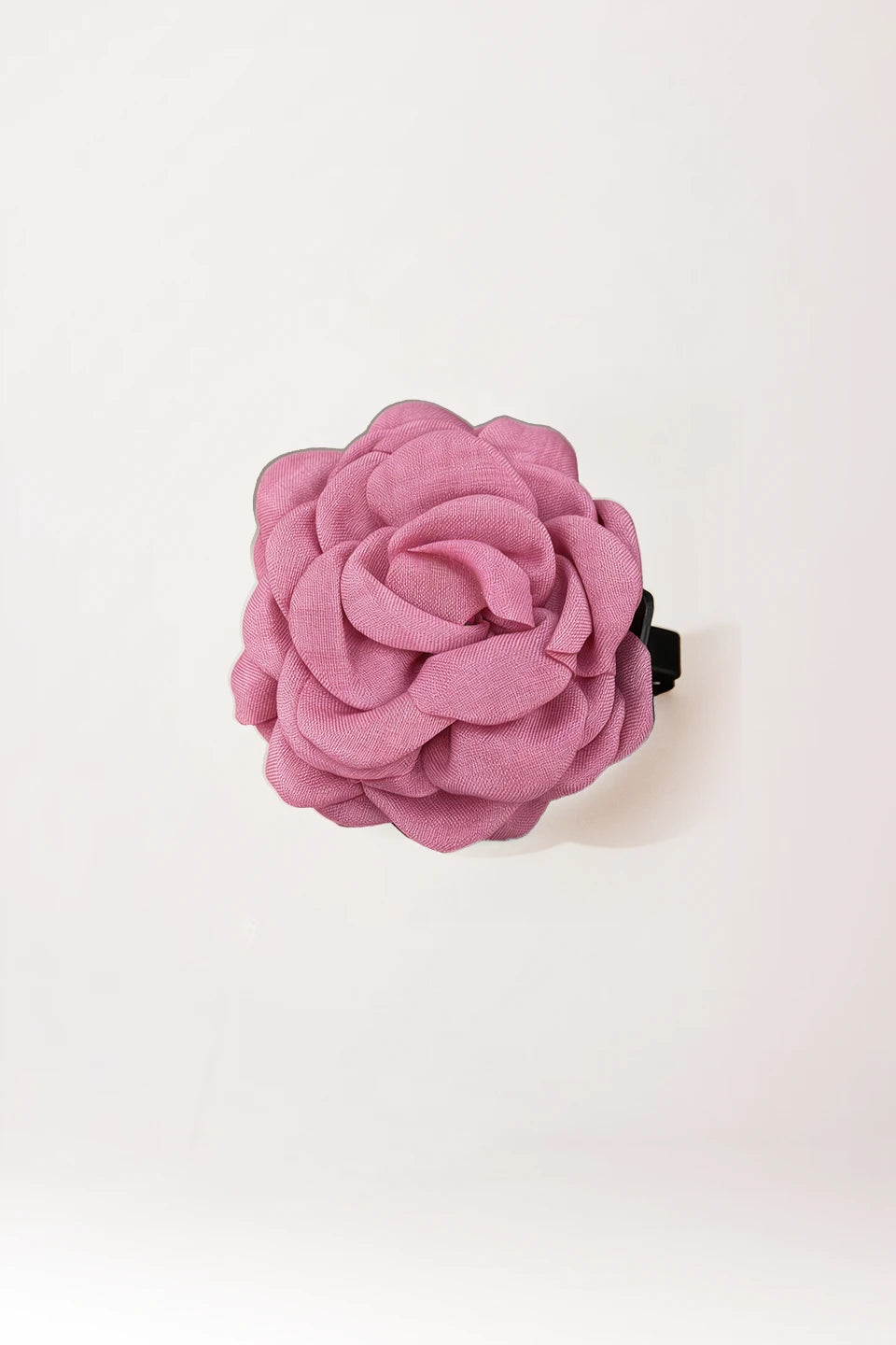Pinza de pelo con flor rosa