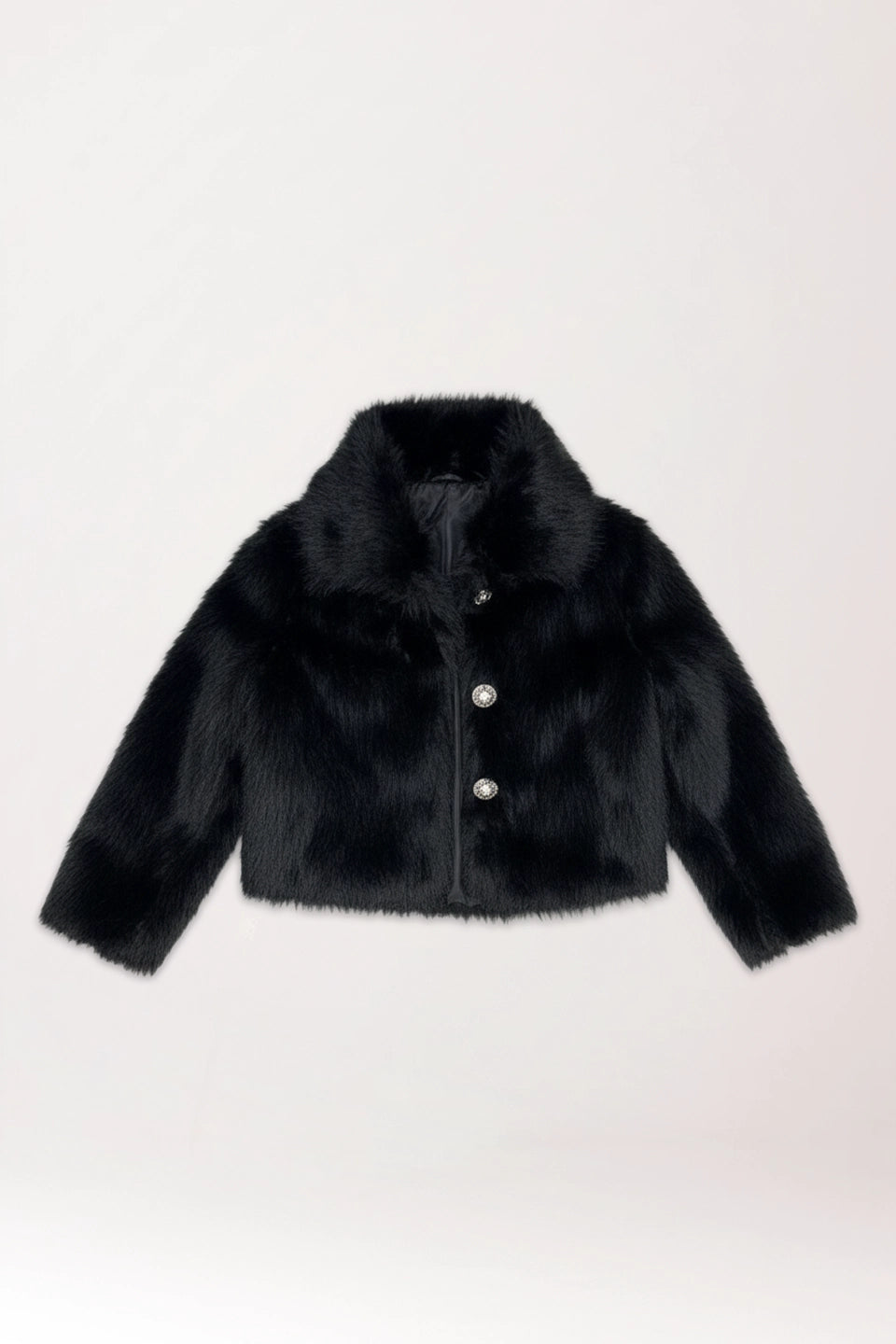 Abrigo de pelos negro