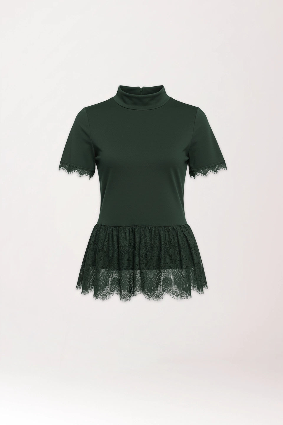 Camiseta encaje verde cacería