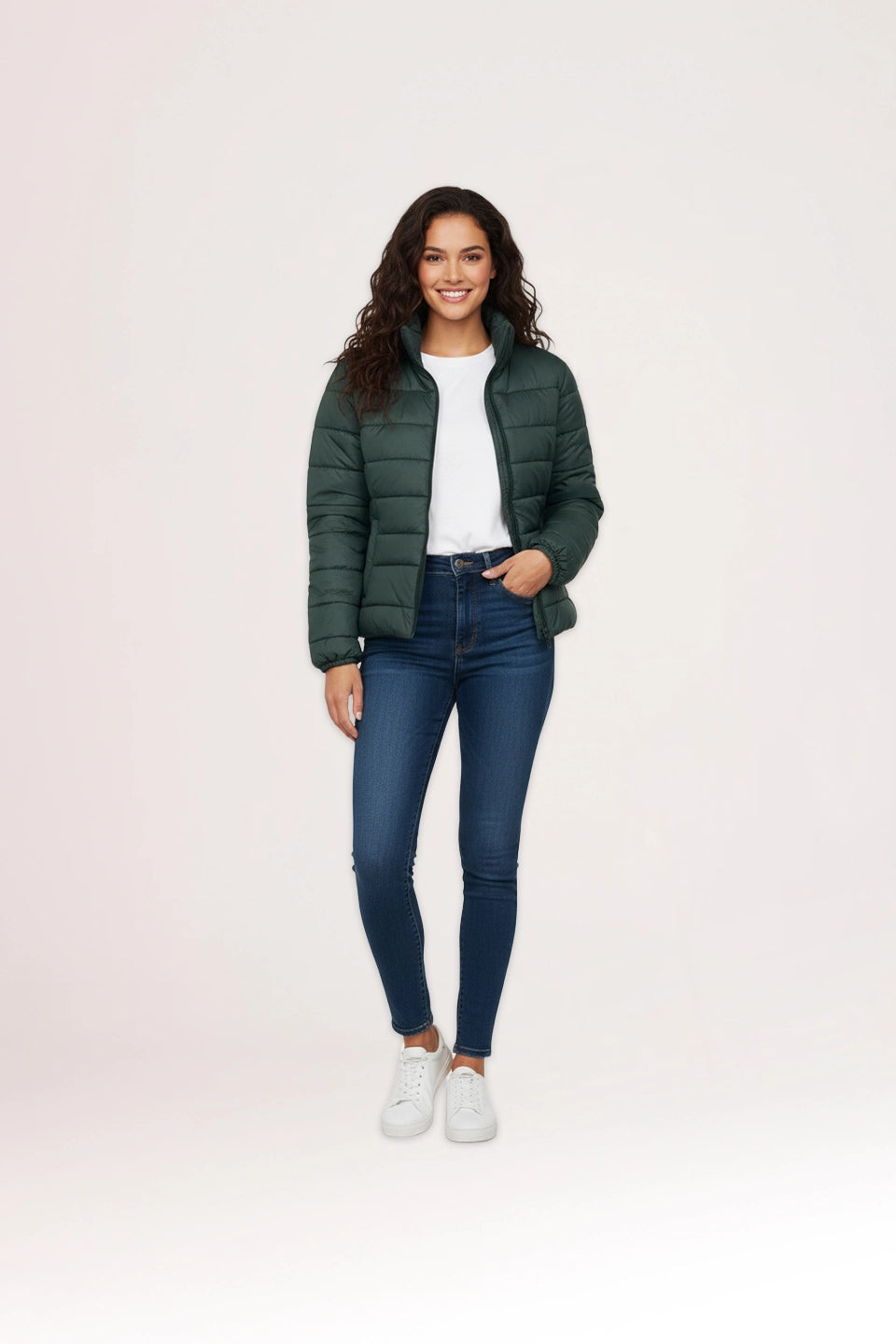 Chaquetón Paula verde botella