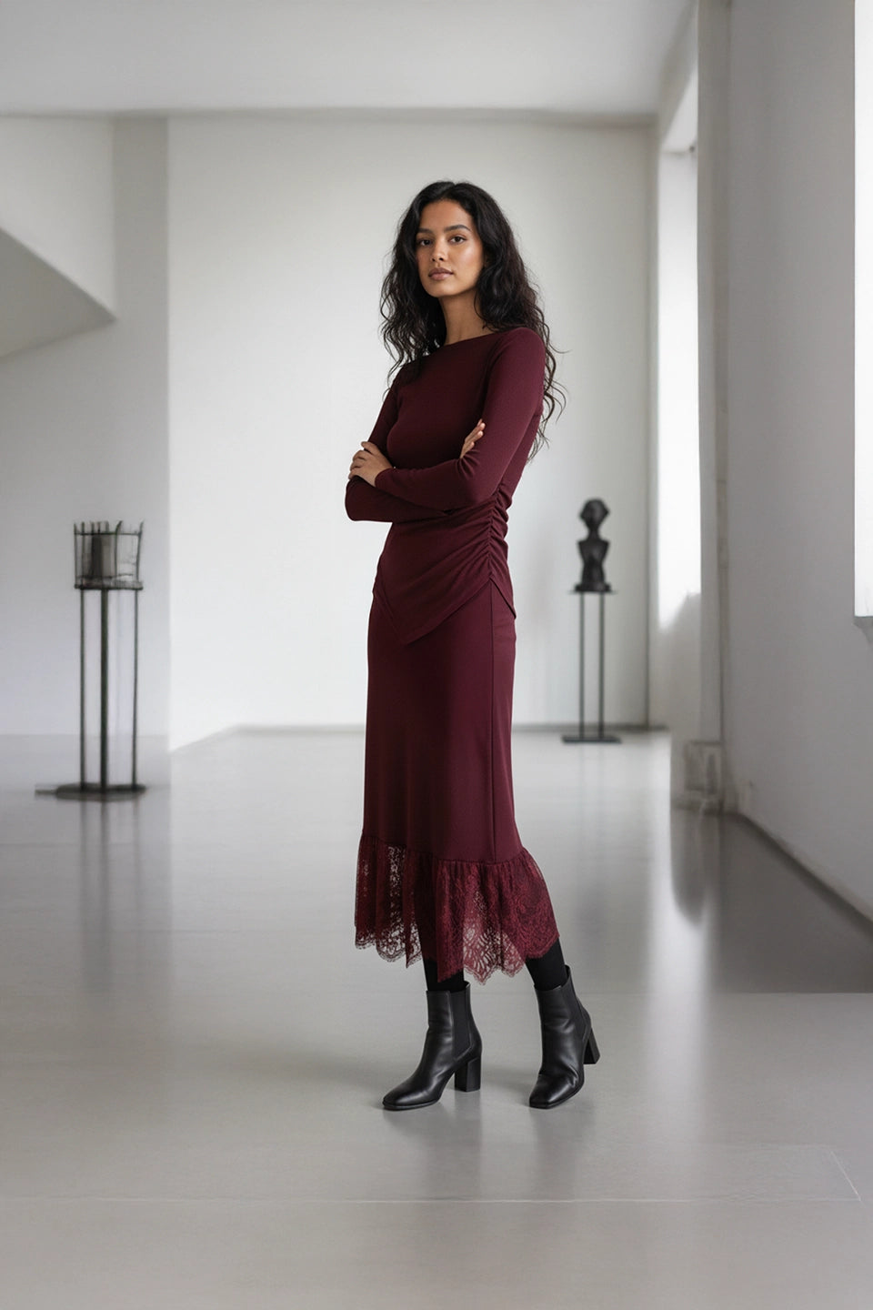 Conjunto mariquilla burdeos