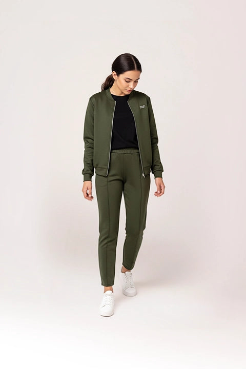 Chandal MIN cremallera verde militar