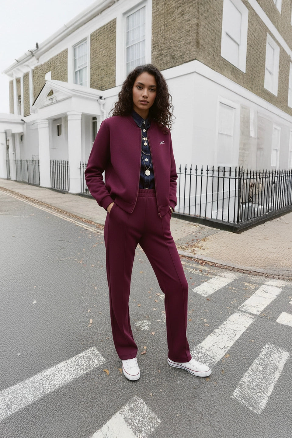 Chandal MIN cremallera burdeos