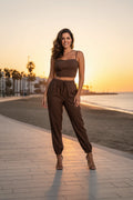 Conjunto Anabella marrón
