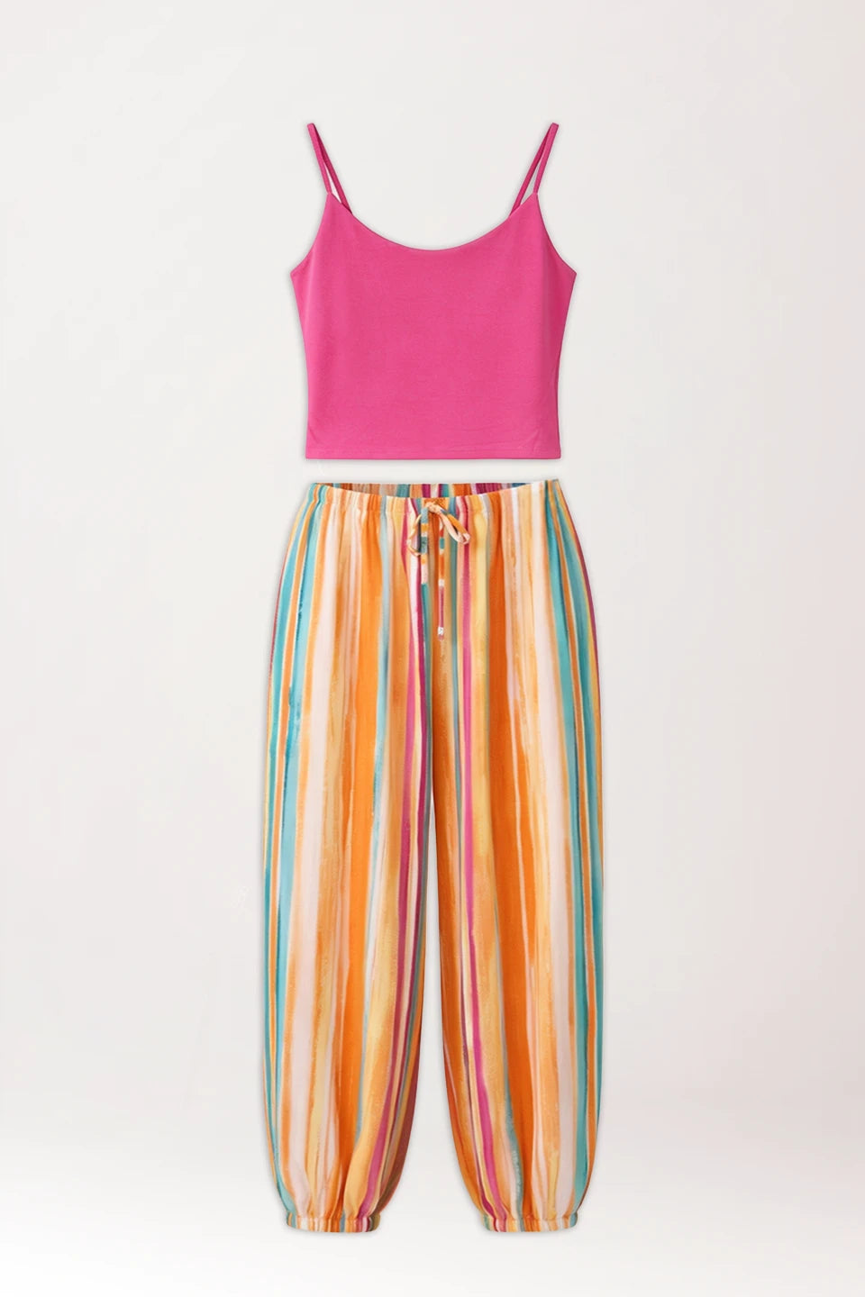 Conjunto Rosana rosa tirantes