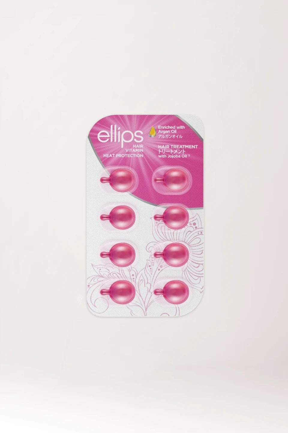 ELLIPS - Vitamina Capilar Aceite de Argán Rosa Tratamiento, 8 cápsulas