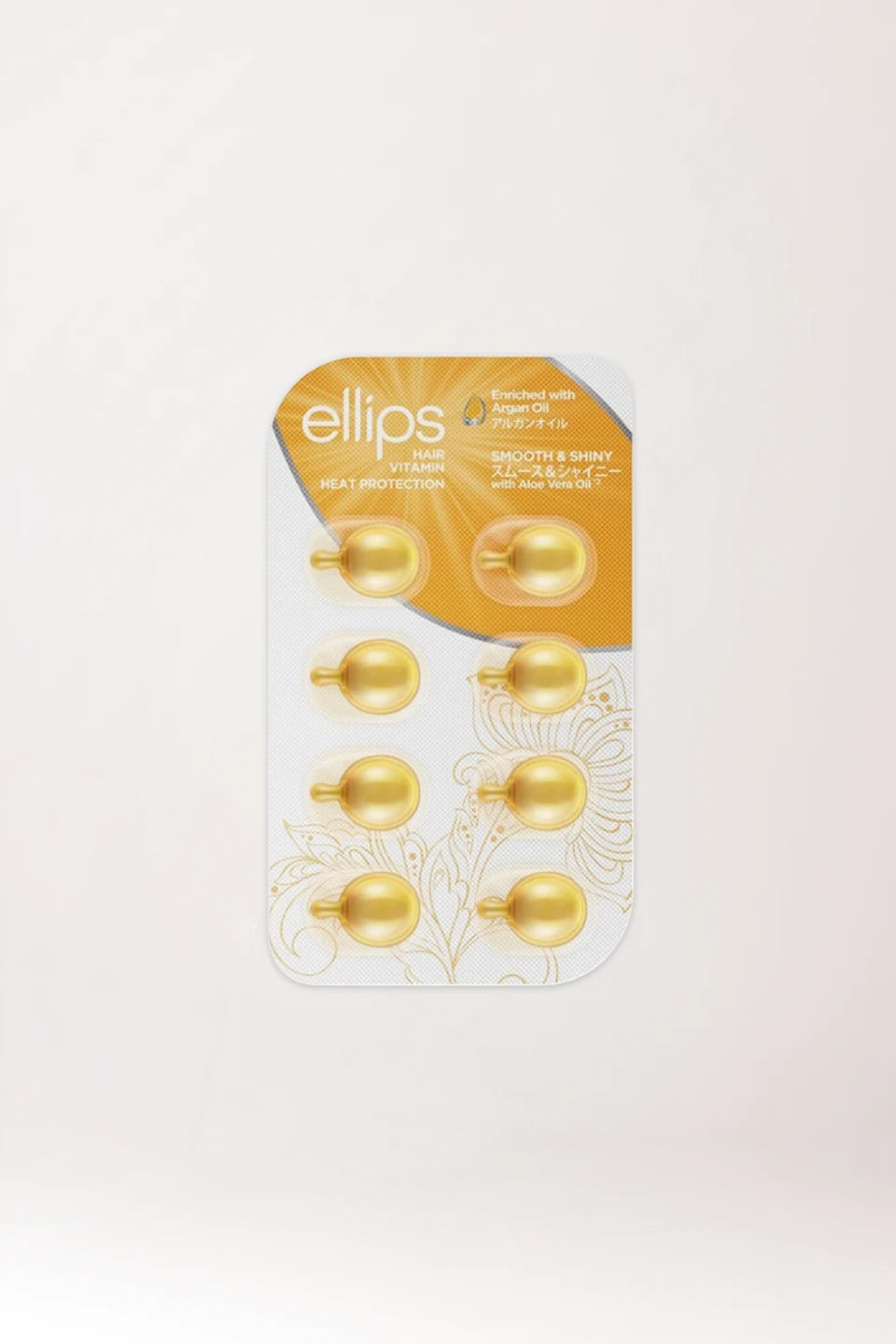 ELLIPS - Vitamina Capilar Aceite de Argán Amarilla Suavidad y Brillo, 8 cápsulas