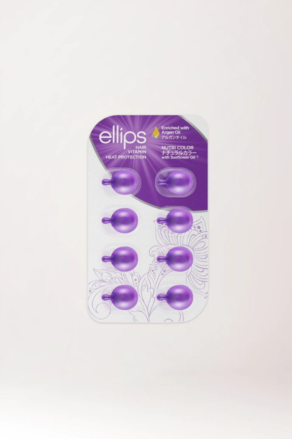 ELLIPS - Vitamina Capilar Nutri Color Aceite de Argán para Cabello Teñido, 8 cápsulas