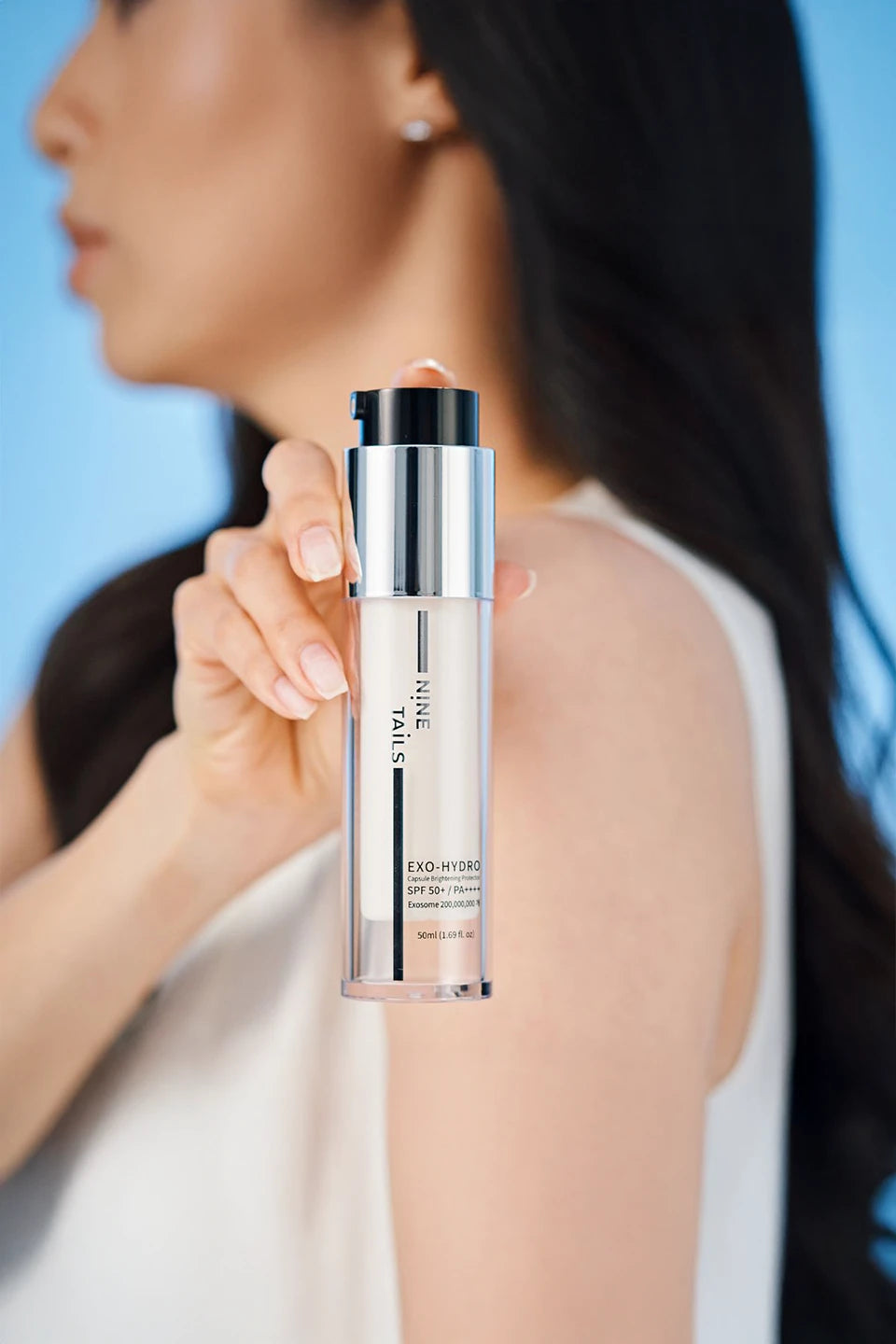 Crema de exosomas con protección solar SPF50+ 9TAILS EXO-HYDRO Capsule Brightening Protector 50ml