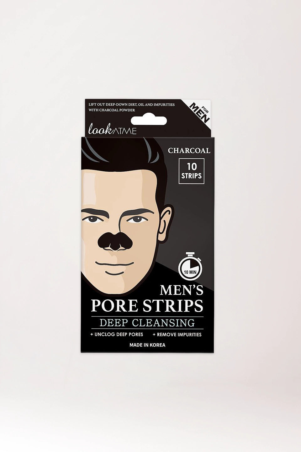 LOOK AT ME - Tiras limpiadoras de poros para nariz con carbón