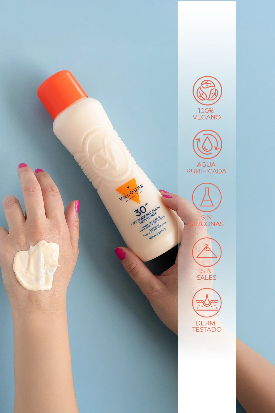 VALQUER Leche Bronceadora Hidratante de Zanahoria SPF 30