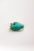 Anillo pescado turquesa