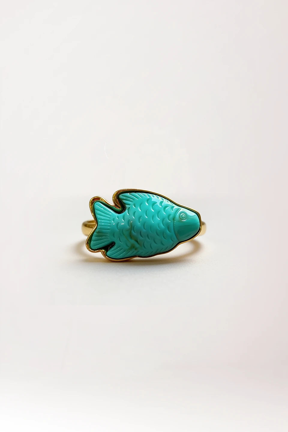 Anillo pescado turquesa