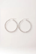 Argollas labradas de plata de ley rodiada 925