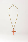 Colgante Cruz coral