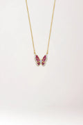 Gargantilla butterfly en plata de ley 925 con baño de oro