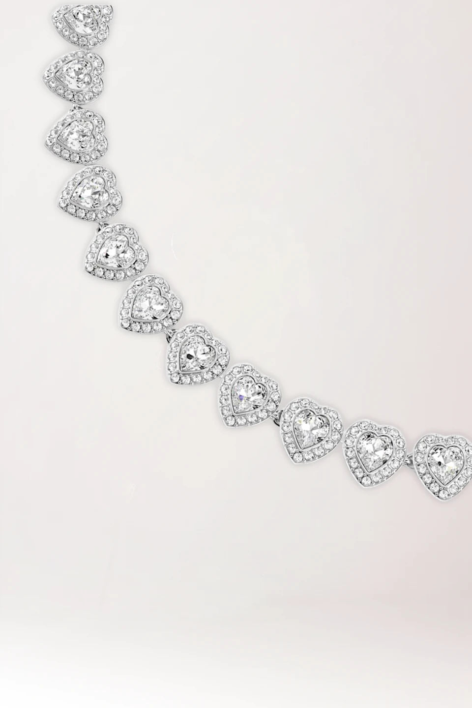 Gargantilla corazón Ariadna grande en plata de ley 925