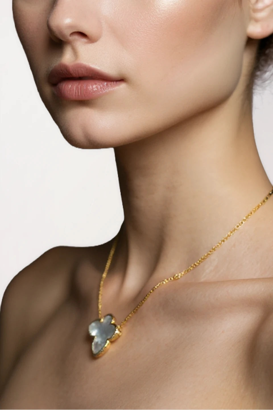 Gargantilla mariposa van cleef en plata de ley 925 con baño de oro