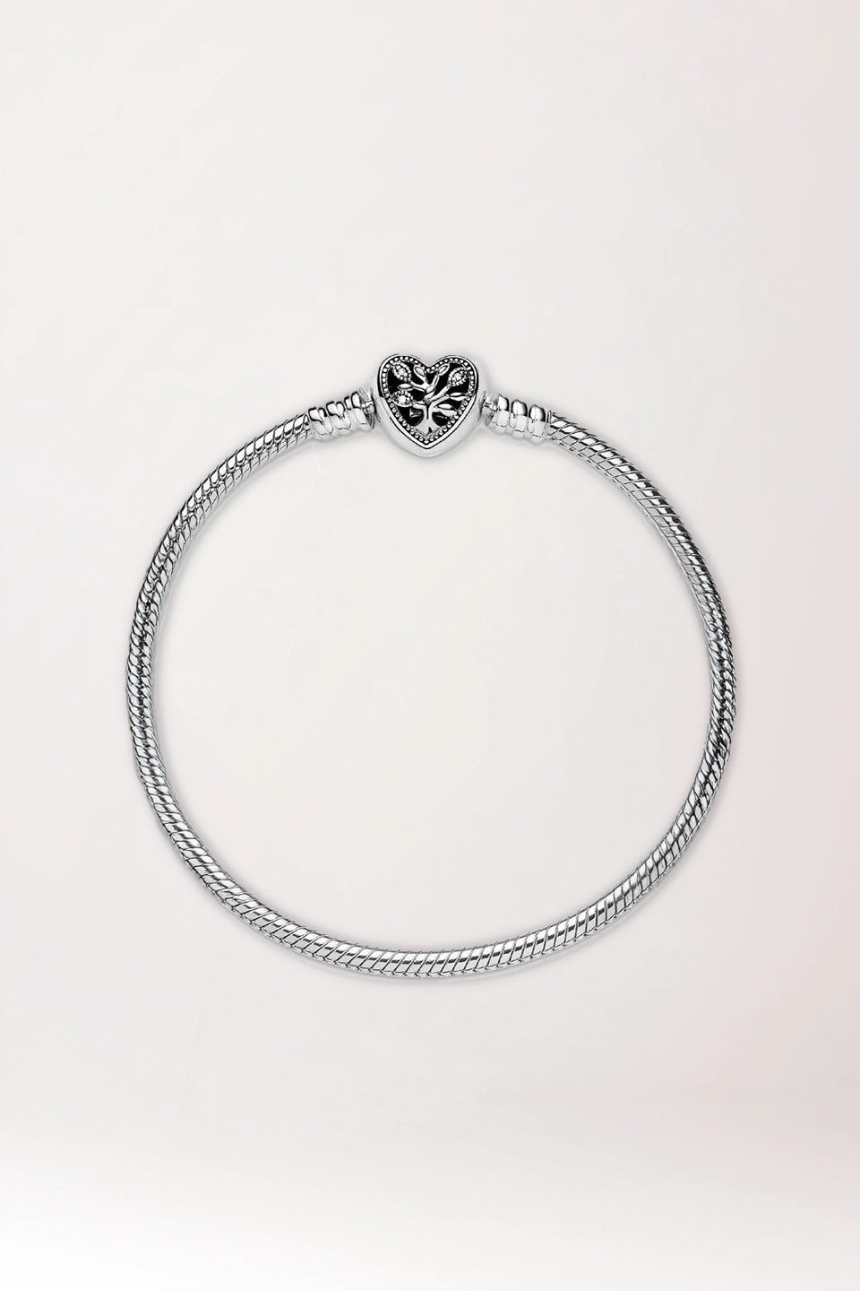 Pulsera cadena de serpiente  - cierre corazón árbol genealógico