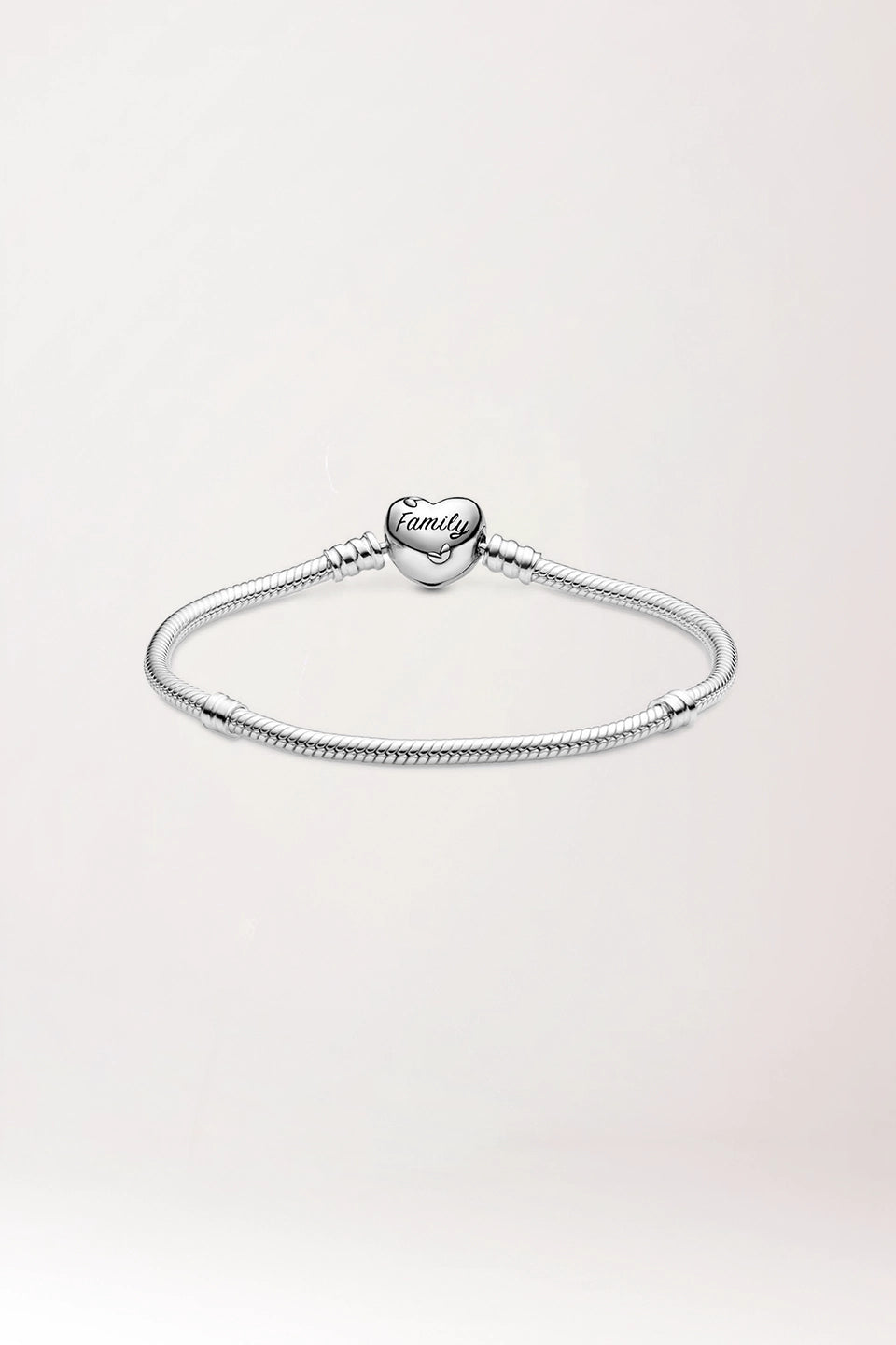 Pulsera cadena de serpiente  - cierre corazón árbol genealógico