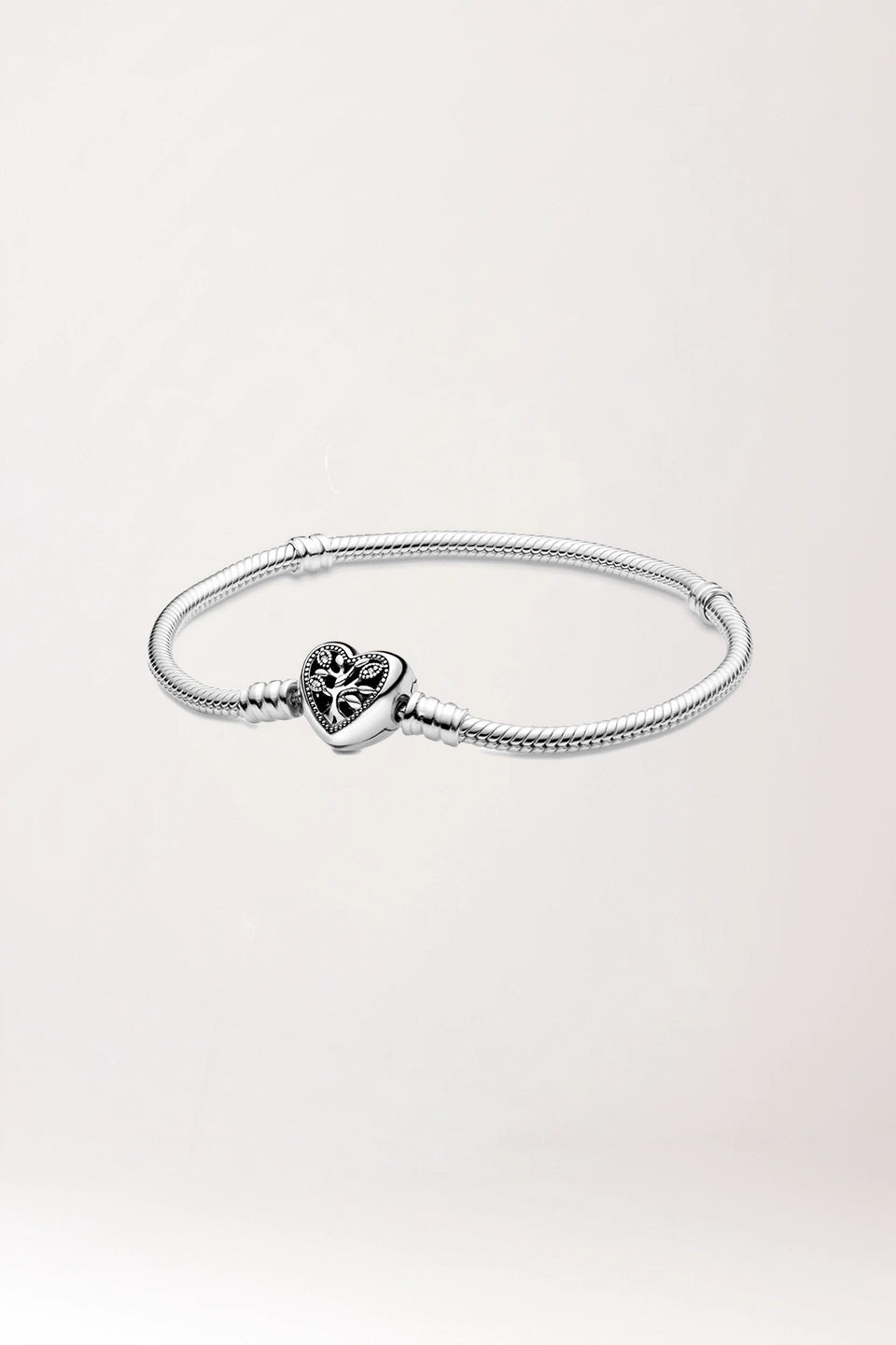 Pulsera cadena de serpiente  - cierre corazón árbol genealógico