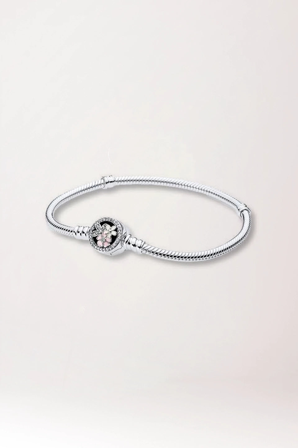 Pulsera cadena de serpiente Moments - cierre Flores