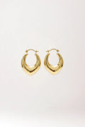 Pendientes Aros Yasmin en plata de ley 925 con baño de oro