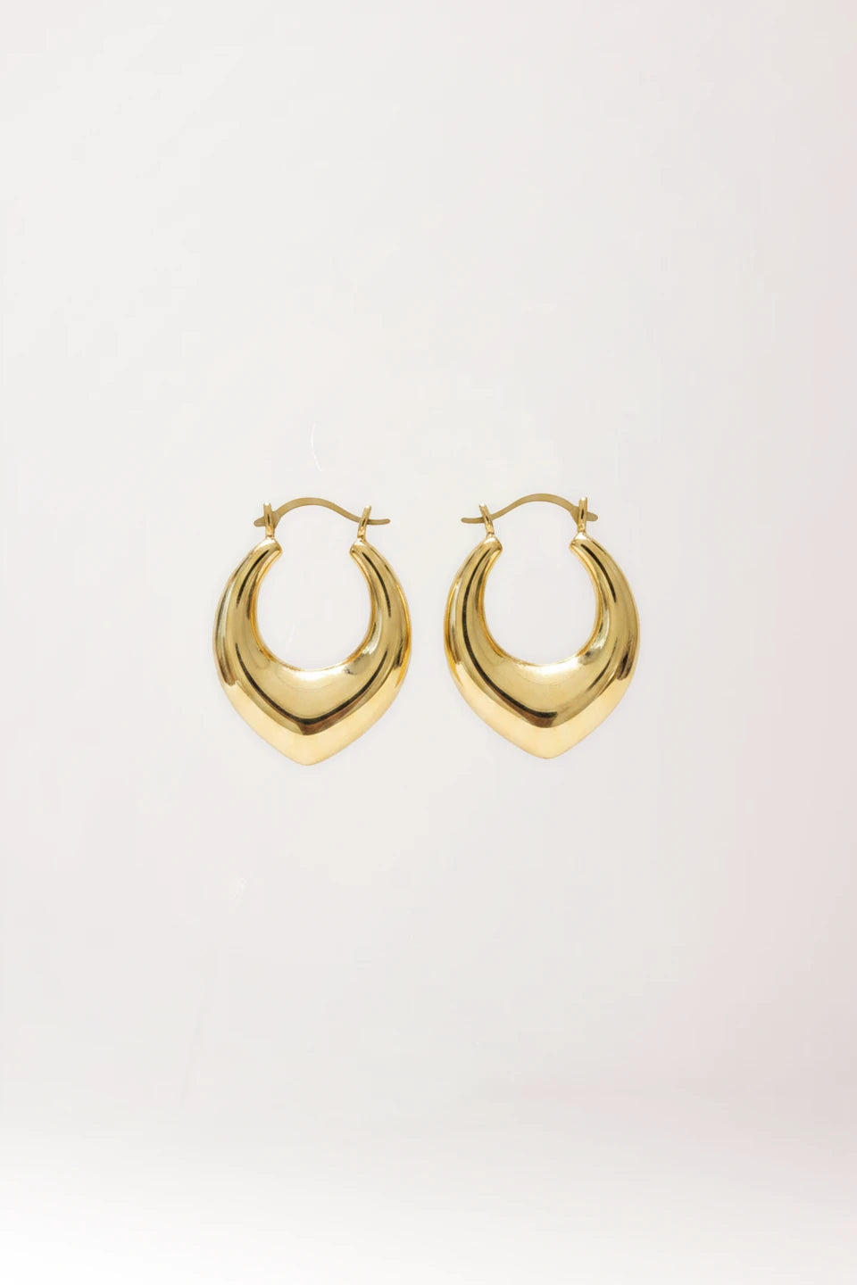 Pendientes Aros Yasmin en plata de ley 925 con baño de oro