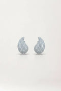 Pendientes gotas brillantes en plata de ley 925