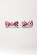 Pendientes Lazo Rosa Fantasía