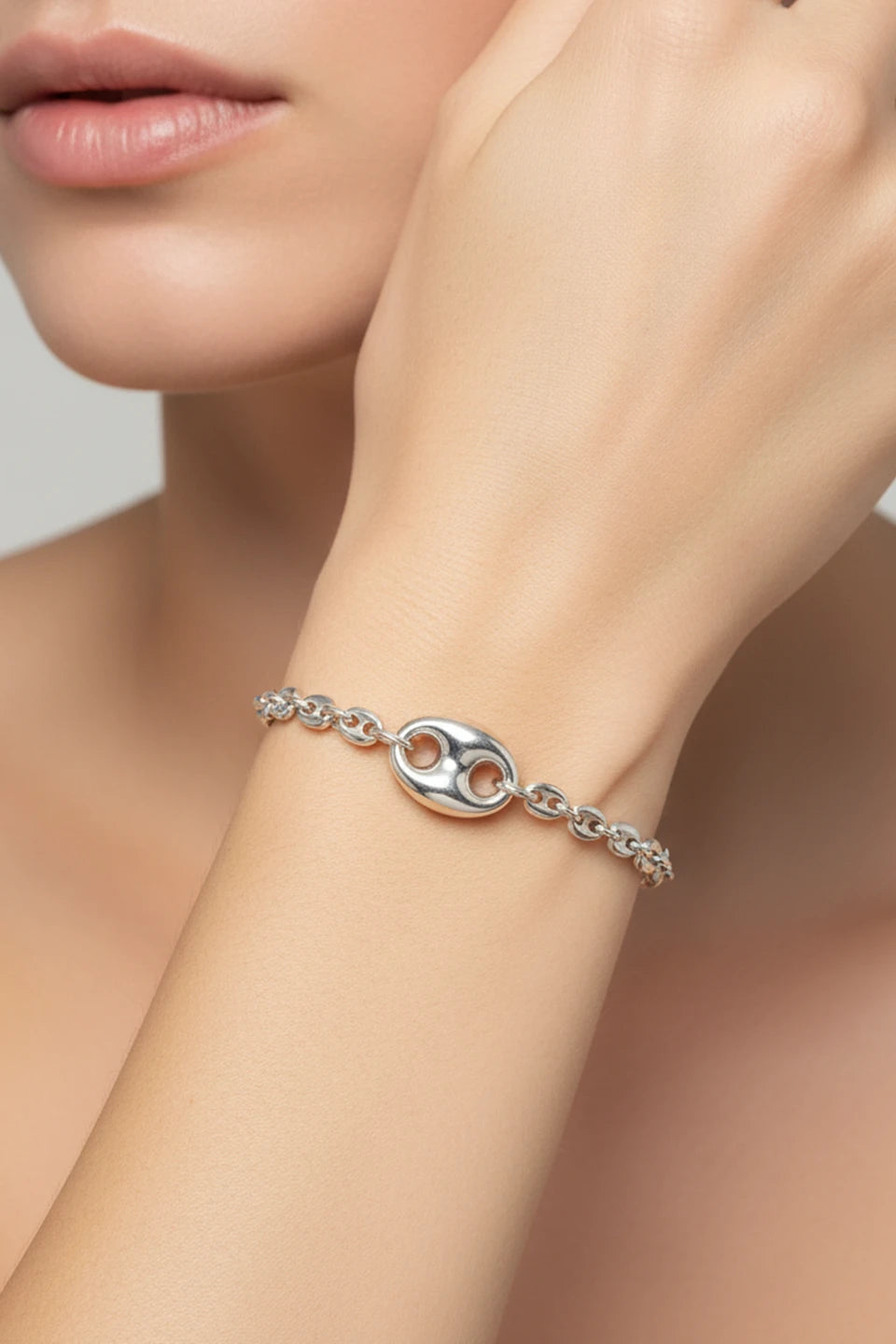Pulsera calabrotes en plata de ley 925