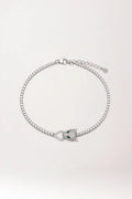Pulsera cartier de cristal entera de plata de ley rodiada 925