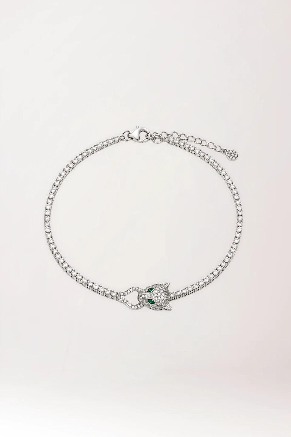 Pulsera cartier de cristal entera plata de ley 925 rodiada
