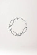 Pulsera de doble cadeneta y calabrote en plata de ley 925