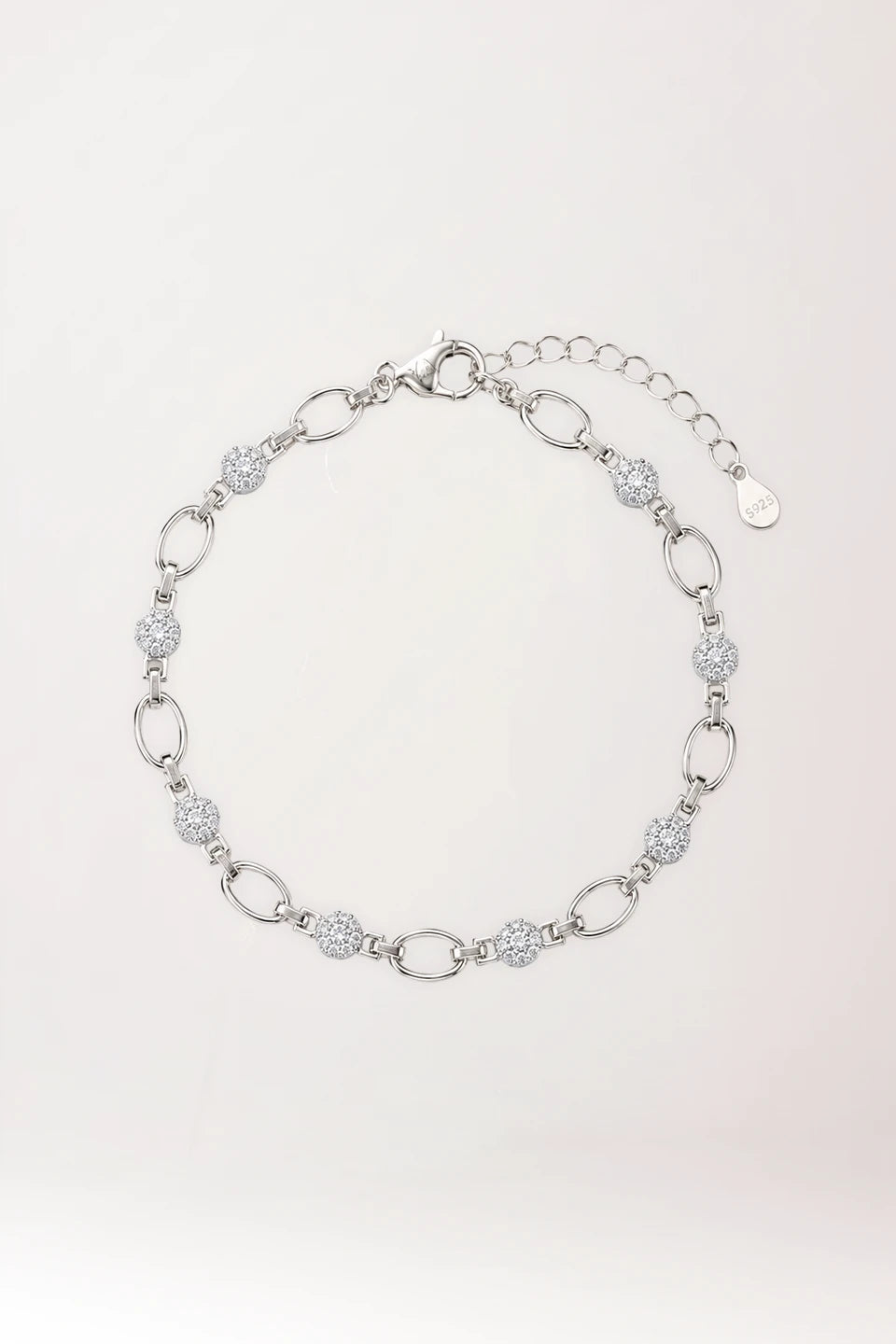 Pulsera en plata de ley rodiada 925