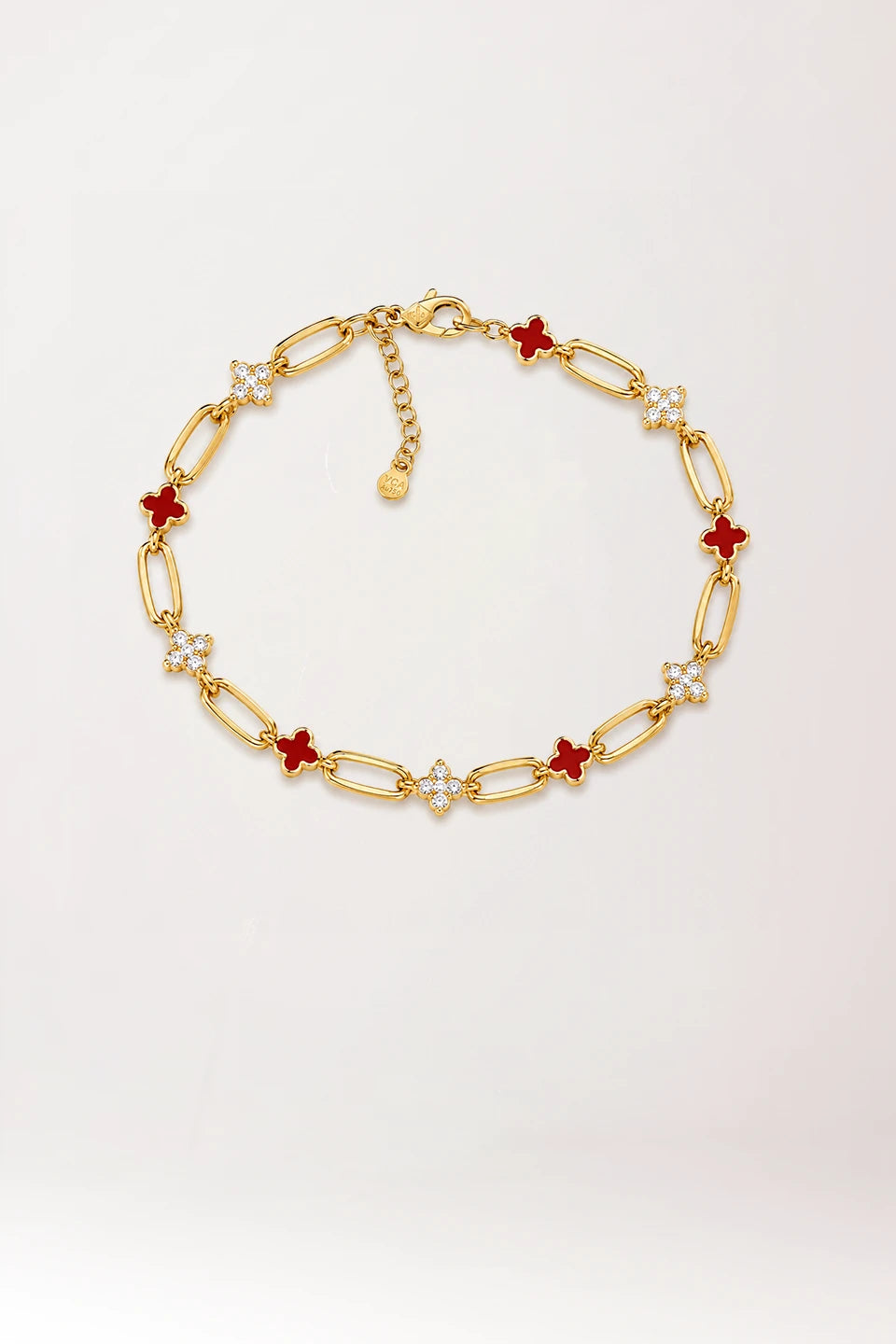 Pulsera van cleef de plata rodiada con baño de oro