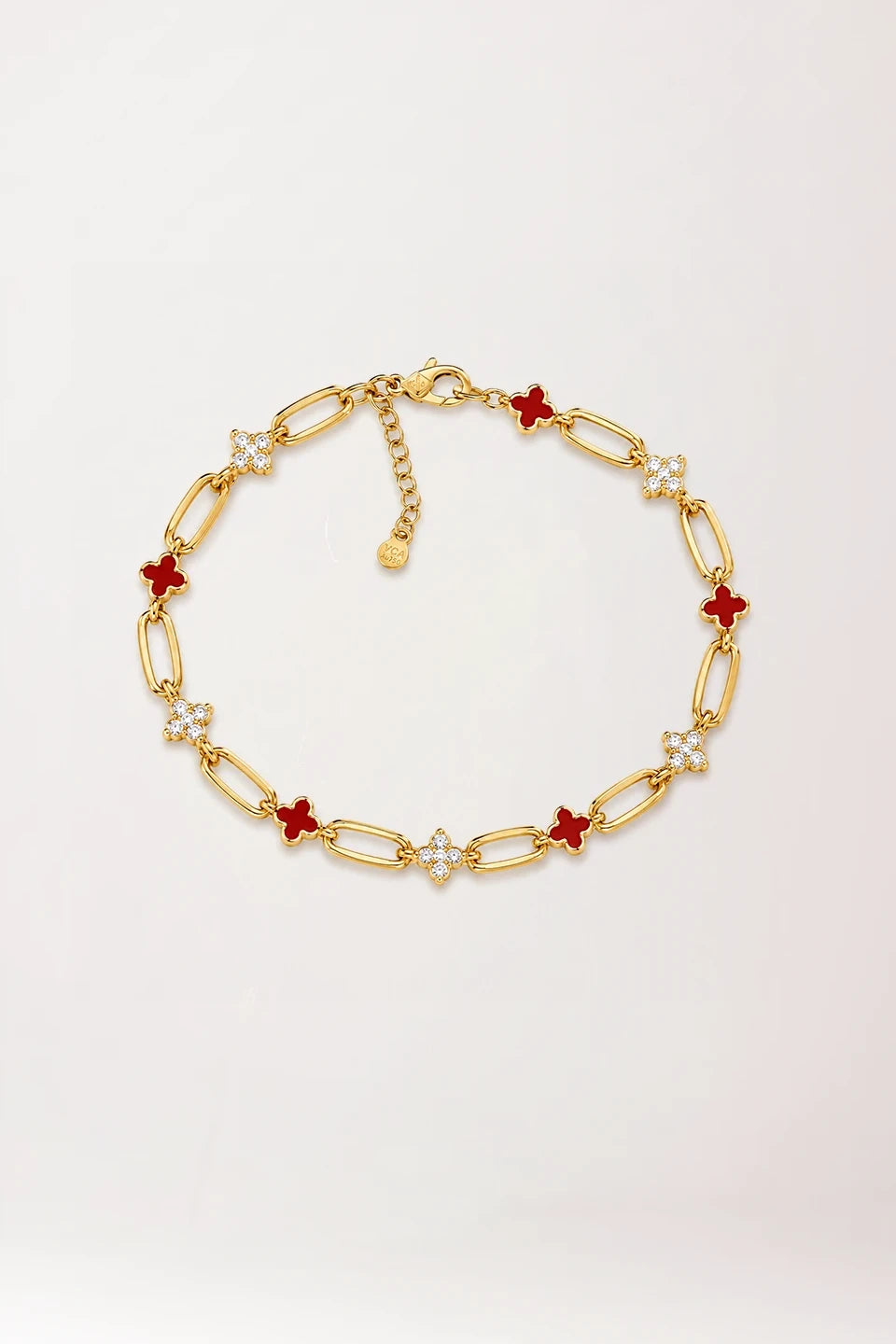 Pulsera van cleef de plata rodiada 925 con baño de oro