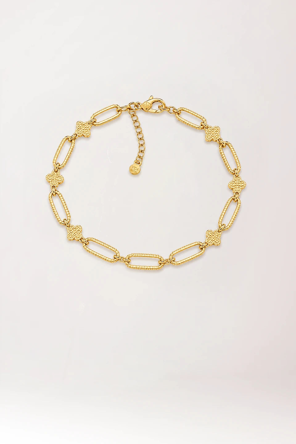 Pulsera van cleef de plata rodiada con baño de oro