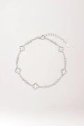 Pulsera van cleef de plata de ley rodiada 925