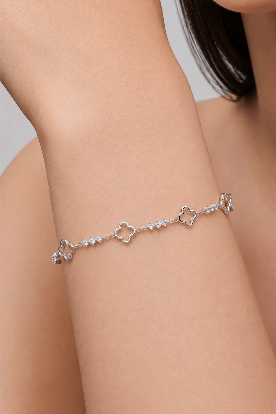 Pulsera van cleef plata rodiada 925