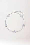 Pulsera van cleef de plata de ley rodiada 925 anacarada