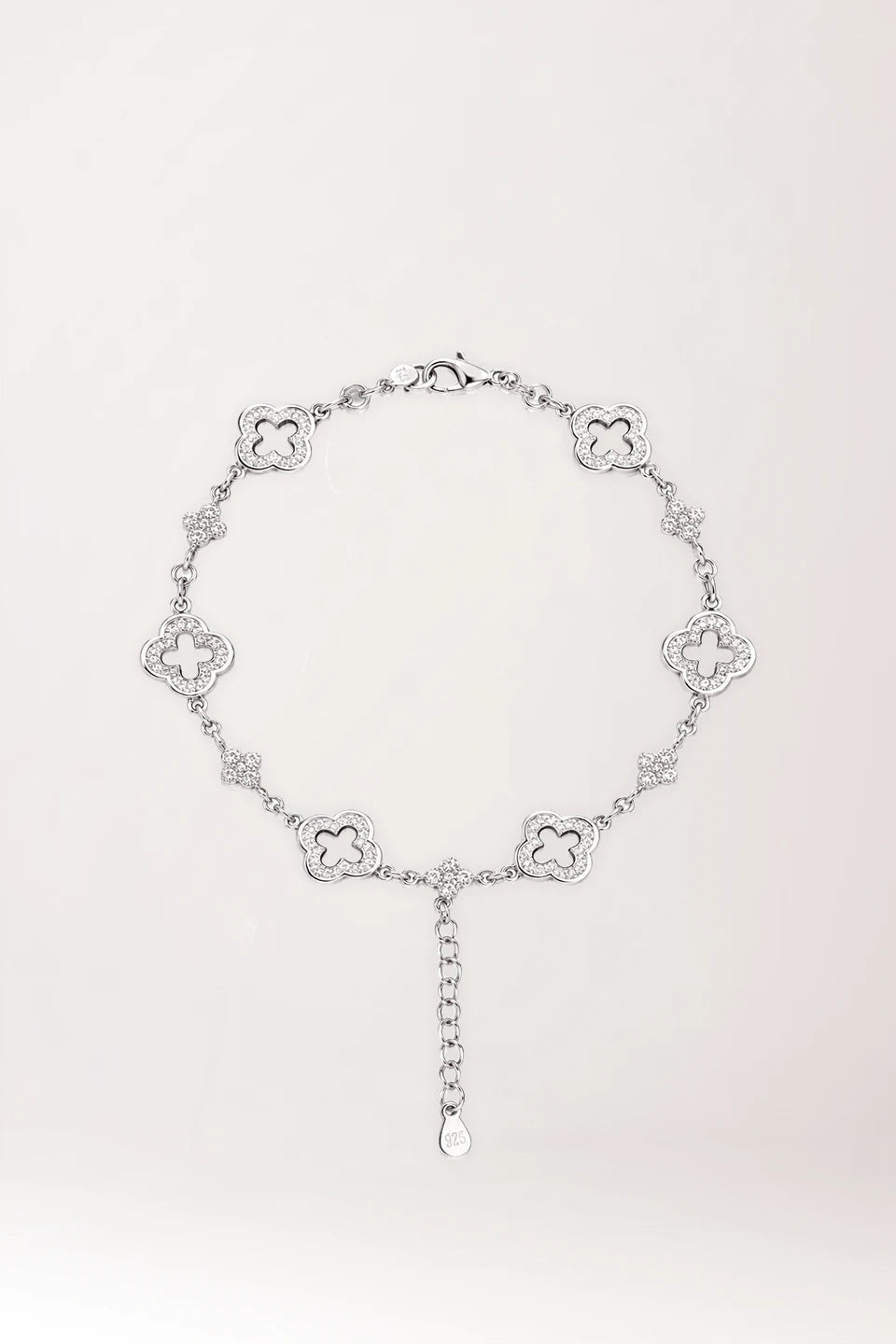 Pulsera van cleef plata rodiada 925 con swaroski