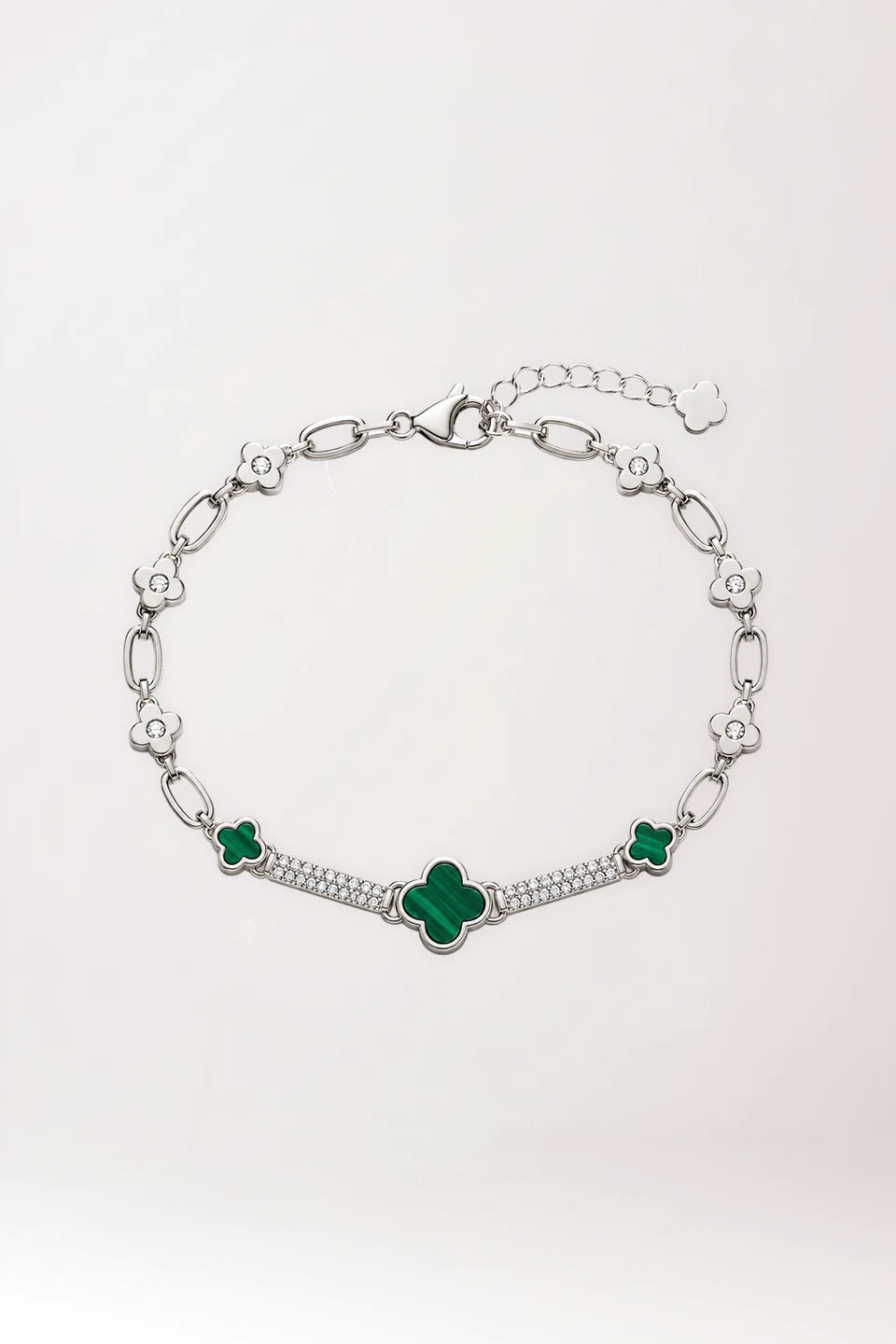 Pulsera van cleef en verde plata de ley 925