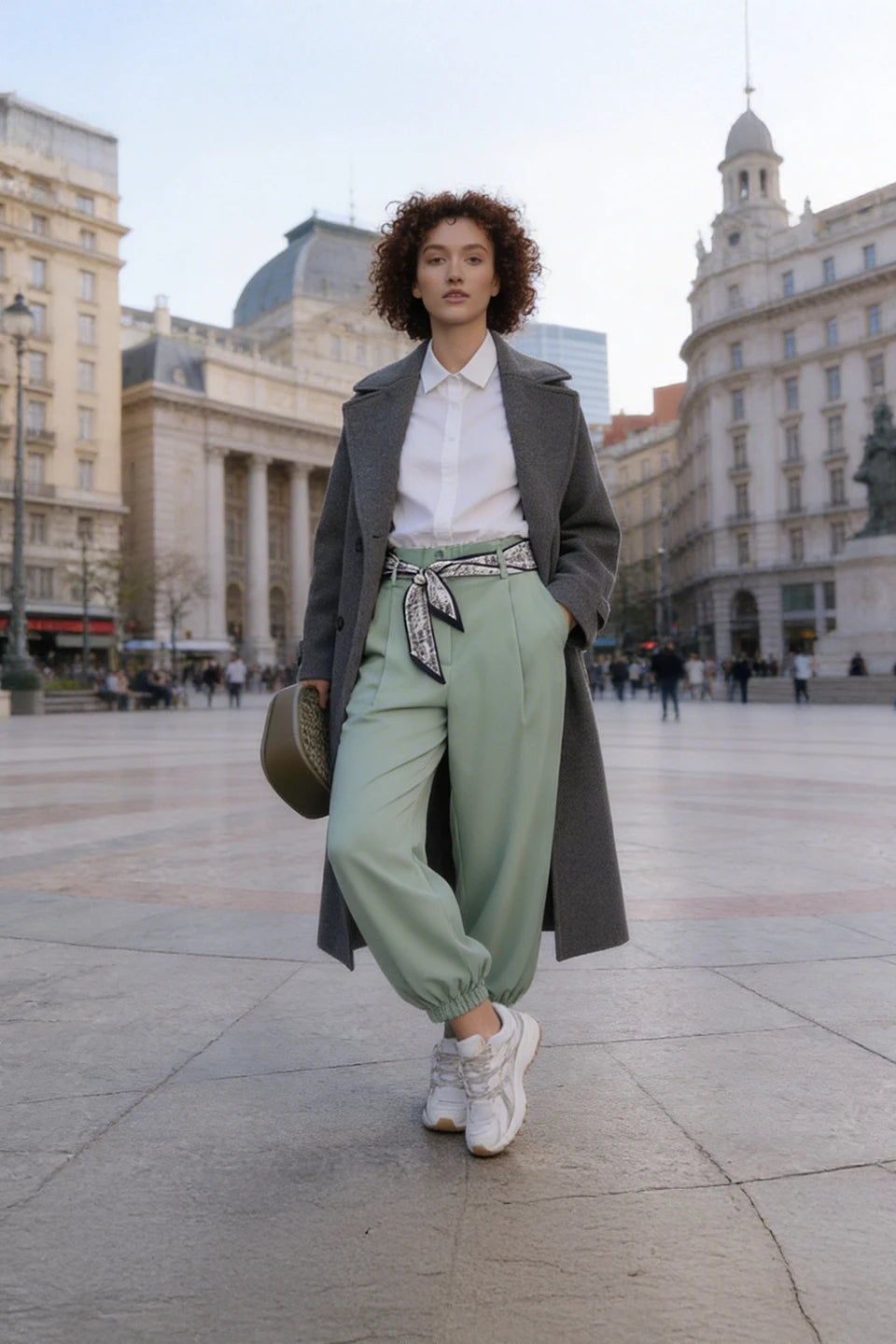 Pantalón globo verde