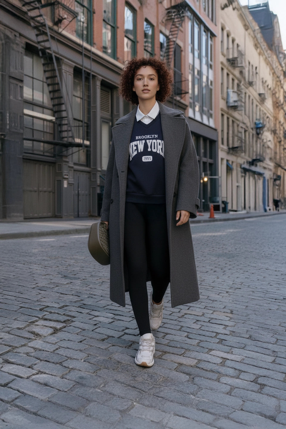 Sudadera doble camisa New York azul