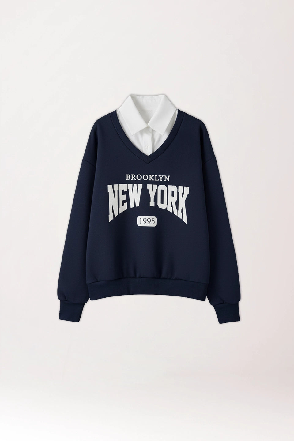 Sudadera doble camisa New York azul